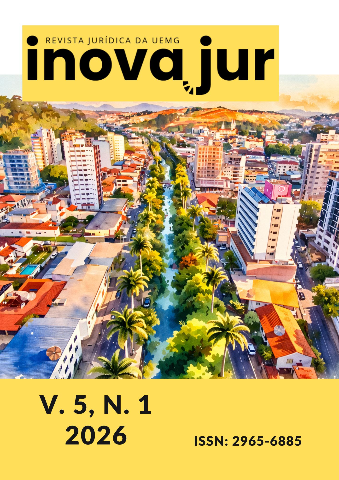 Foto do município de Ubá-MG em aquarela.